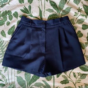 Dark blue vintage flowy shorts